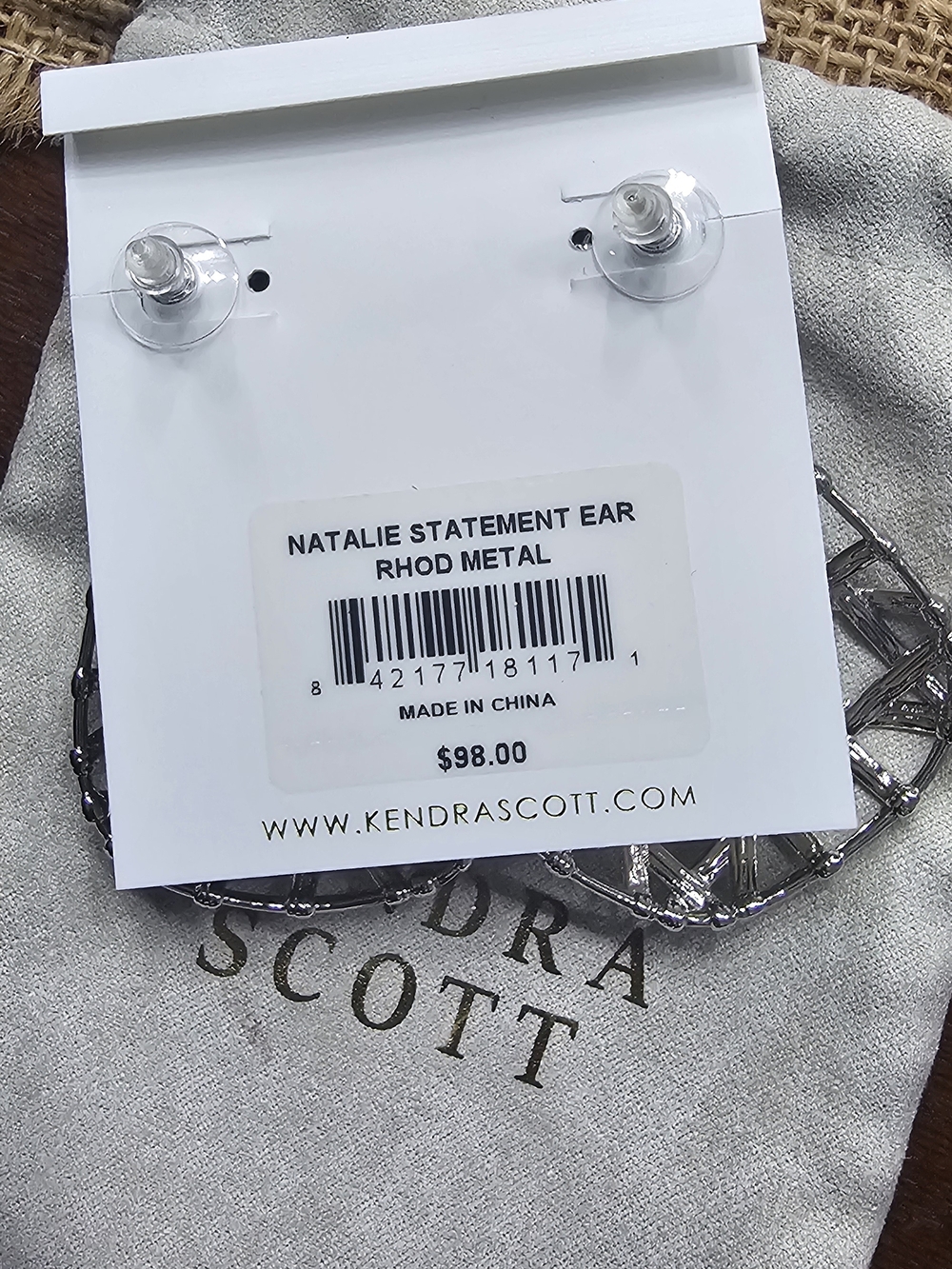 Kendra Scott Natalie Statement Earrings in Rhodium